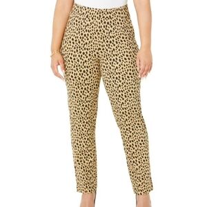 Premise Cheetah Print Pull On Ankle Pants Sz Lg